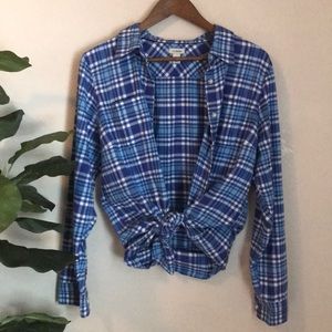 LL Bean Women’s Blue Plaid Flannel
